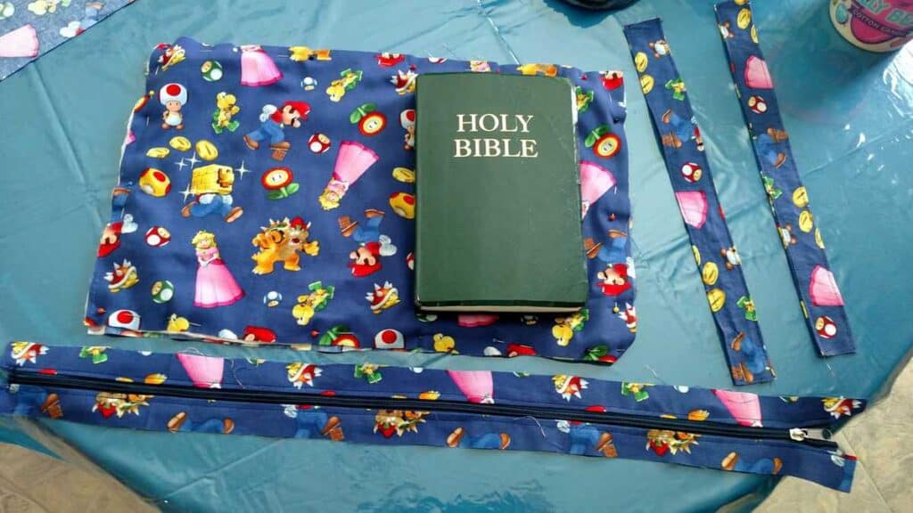 Bible on fabric