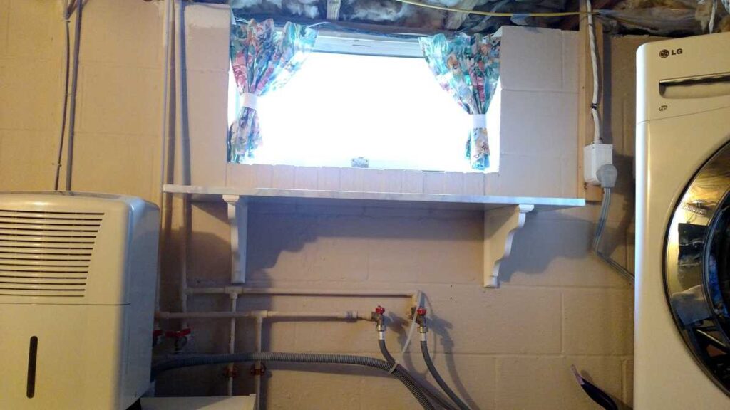 basement window shelf