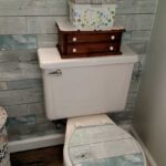 wallpapered toilet lid
