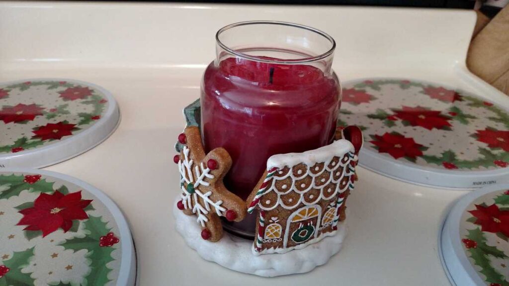 large gingerbread house candle holder