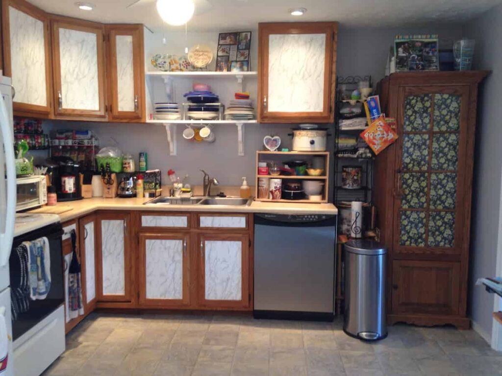 Adding Kitchen Cabinet Open Shelving http://www.b4andafters.com kitchen