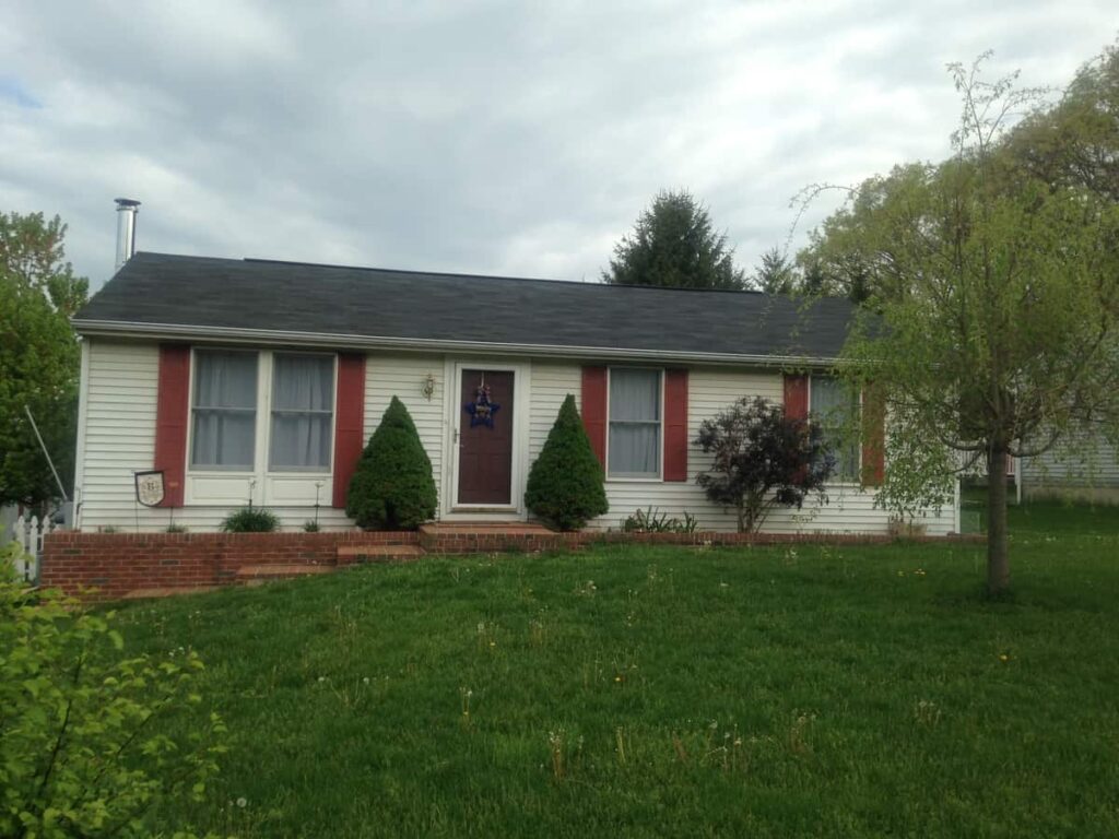 red shutters on a house