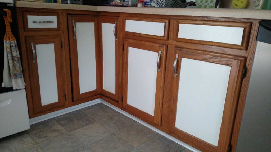 Painting My Kitchen Cabinets Gray https://www.b4andafters.com
