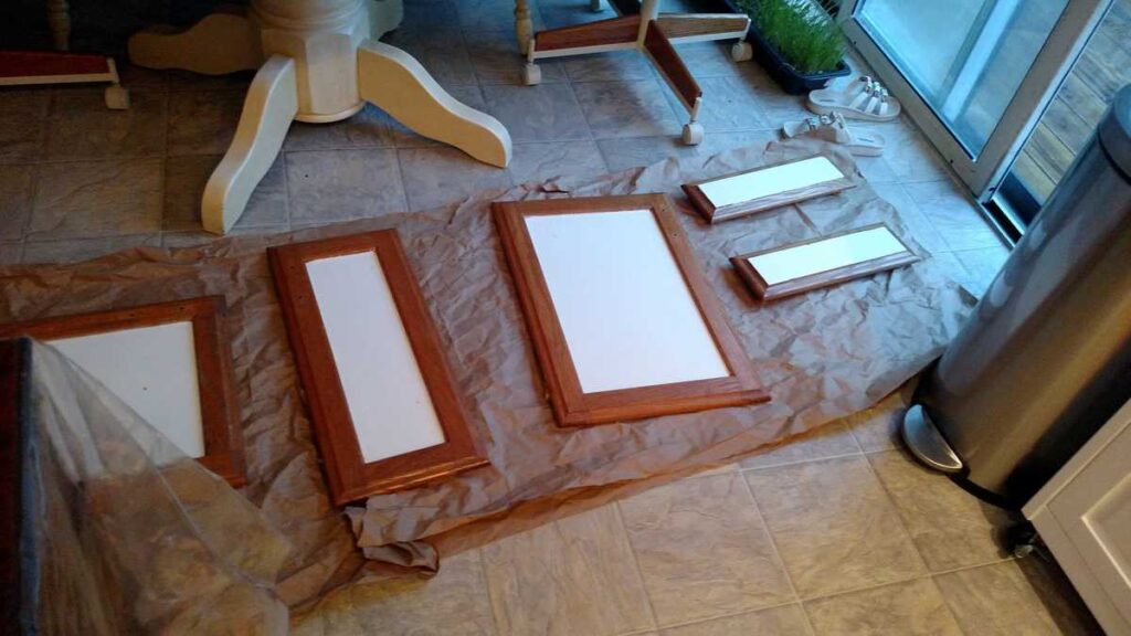 Painting My Kitchen Cabinets Gray https://www.b4andafters.com