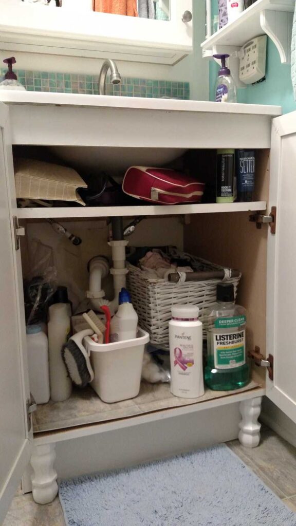 Saturday Snippets #3 https://www.b4andafters.com more storage under bathroom sink