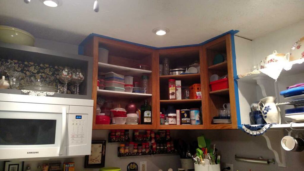 Painting My Kitchen Cabinets Gray https://www.b4andafters.com