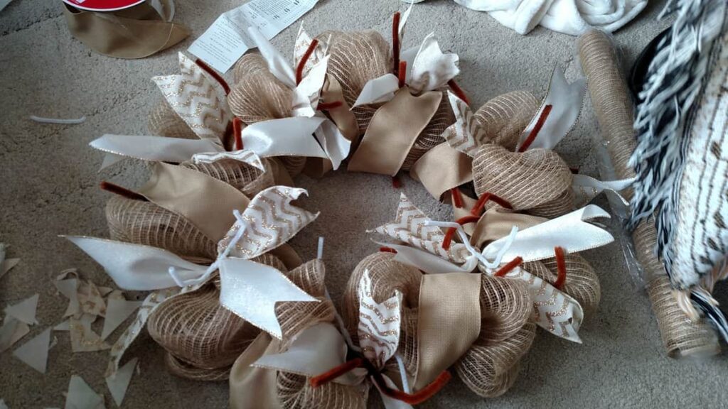 Anchor Burlap Wreath and Swag with Navy Accents https://www.b4andafters.com burlap wreath