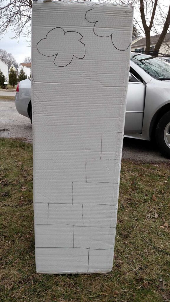 Sonic Mario Photo Booth https://www.b4andafters.com drawing on cardboard