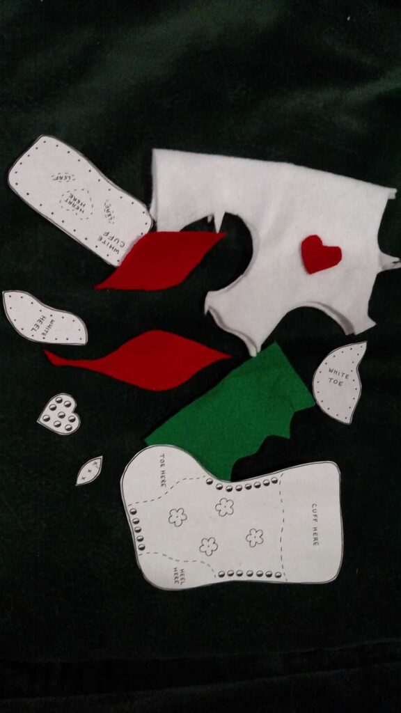 felt pieces for stocking