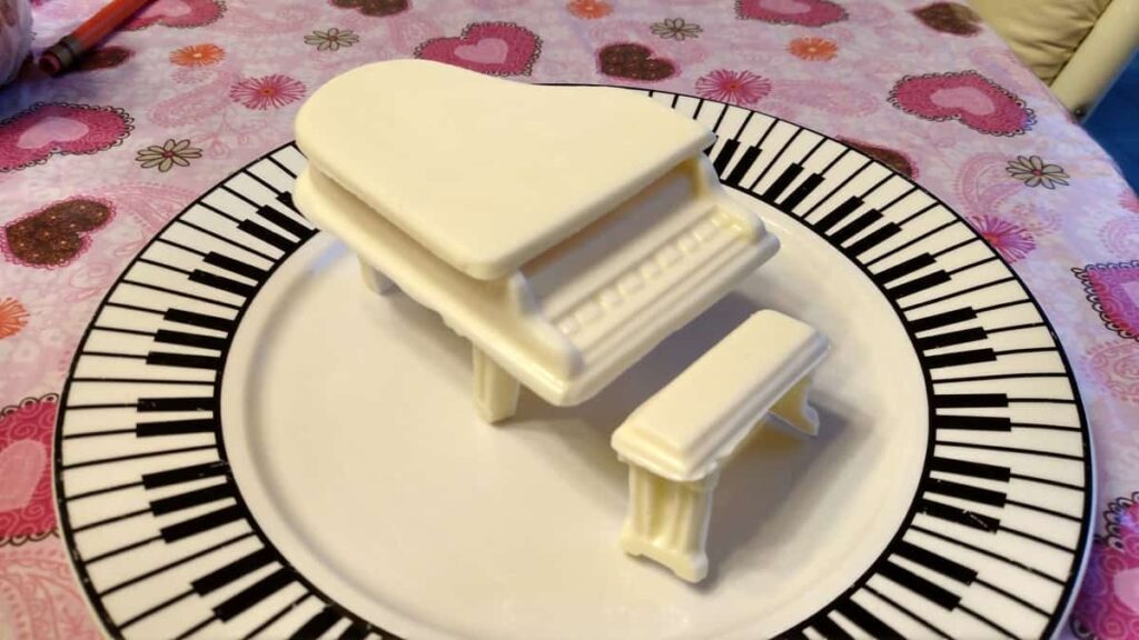 white chocolate piano