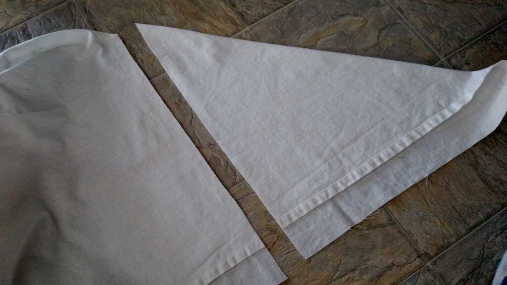 Storage Chest Cloth Cover https://www.b4andafters.com a lot of excess fabric cut off of corner