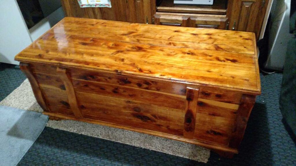 plain bare cedar chest