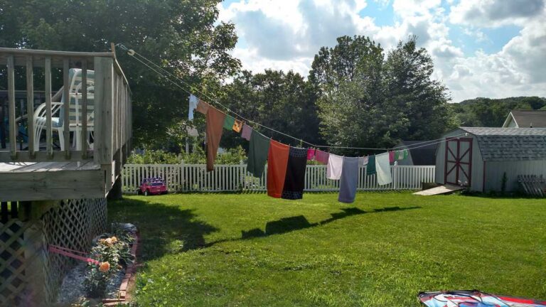 How I Installed a Removable Pulley Clothesline All By Myself