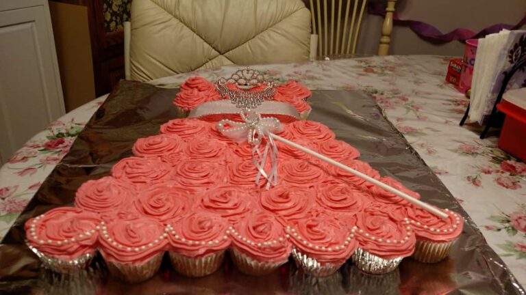 Easy Princess Dress Cupcake Birthday Cake