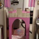 cardboard castle with drawbridge