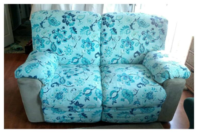 blue and green floral recliner slipcovers