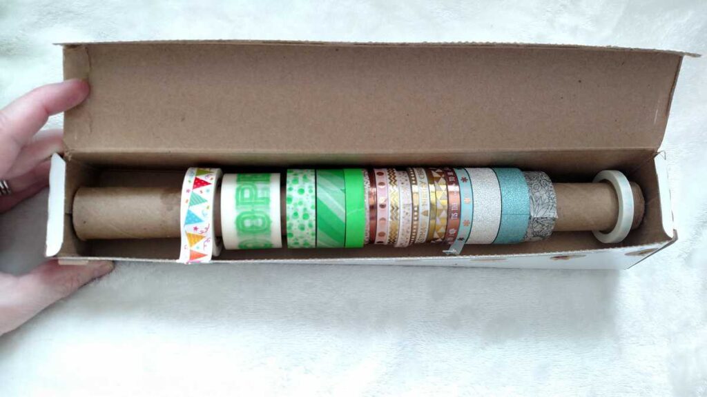 Saturday Snippets #3 https://www.b4andafters.com washi tape organized on a roll