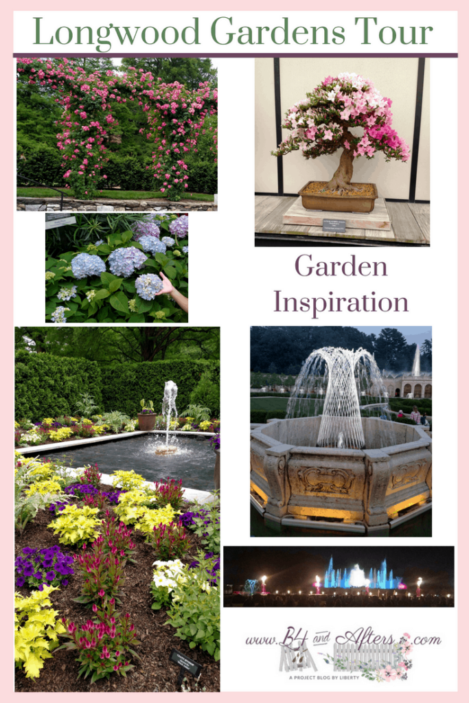 collage of flowers from Longwood Gardens