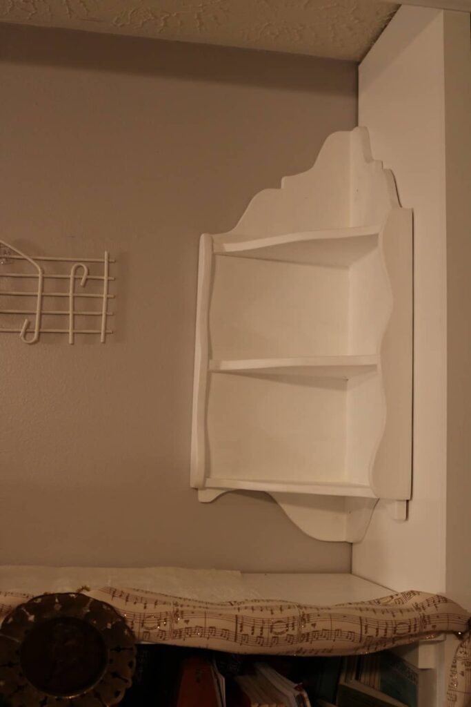 Piano Decor https://www.b4andafters.com white corner shelf
