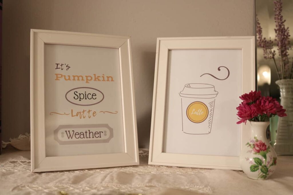 Piano Decor https://www.b4andafters.com pumpkin spice latte printable