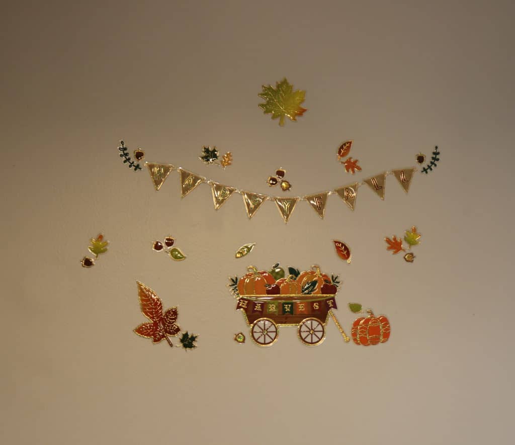 Thanksgiving Kitchen/ Fall Decor https://www.b4andafters.com fall wall sticker collage