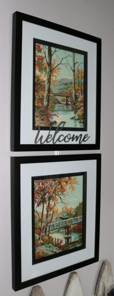 Thanksgiving Kitchen/ Fall Decor https://www.b4andafters.com two fall paintings