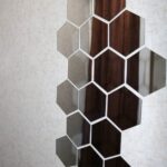 hexagon shaped camper bathroom mirrors