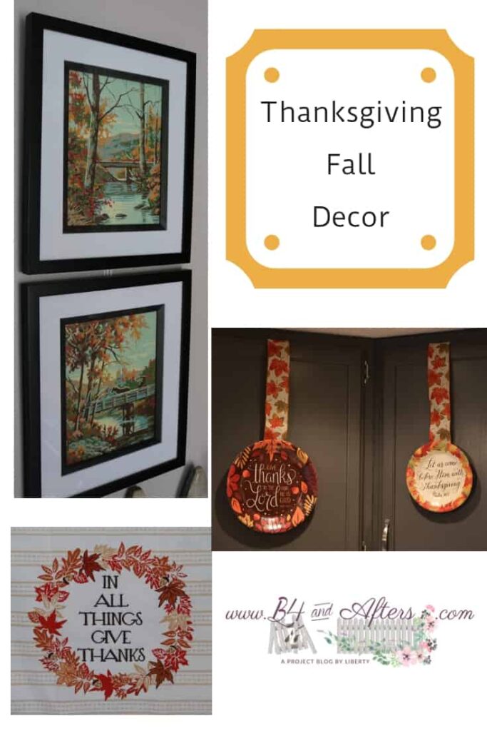 Thanksgiving Kitchen/ Fall Decor https://www.b4andafters.com Thanksgiving Fall Decor collage