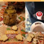 maple cookies and pumpkin spice coffee