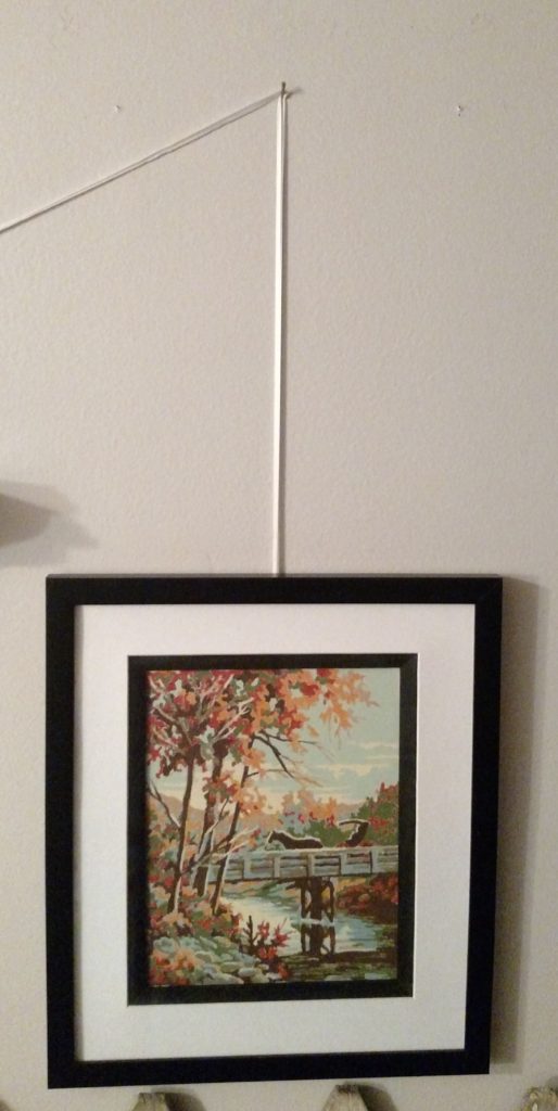Thanksgiving Kitchen/ Fall Decor https://www.b4andafters.com ribbon with fall painting