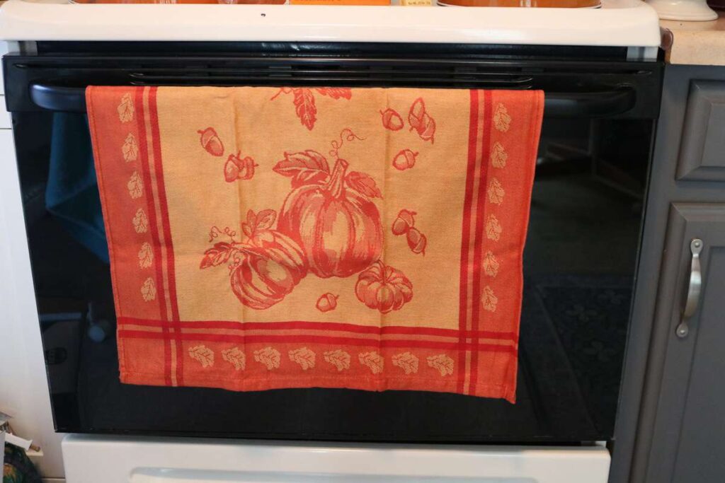 pumpkin kitchen hand towel