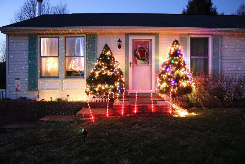 Outdoor Christmas Lights and Decorations B4 and Afters