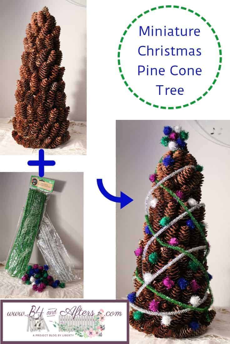 Miniature Christmas Pine Cone Tree
