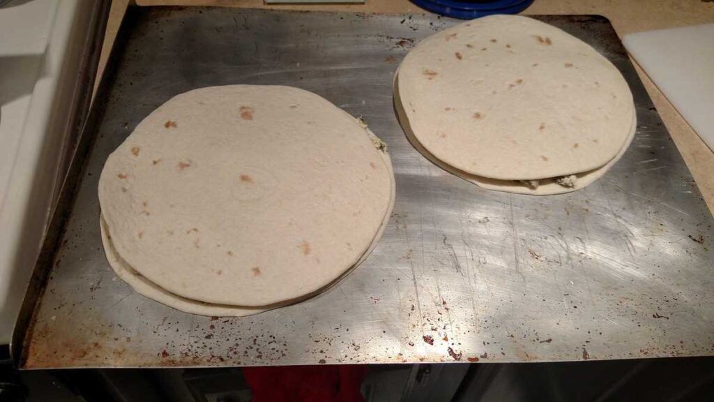 quesadillas uncooked