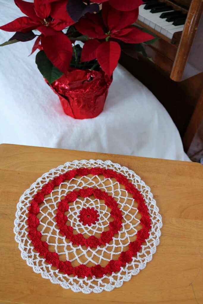 Heart Doily and a Giveaway! https://www.b4andafters.com red heart doily