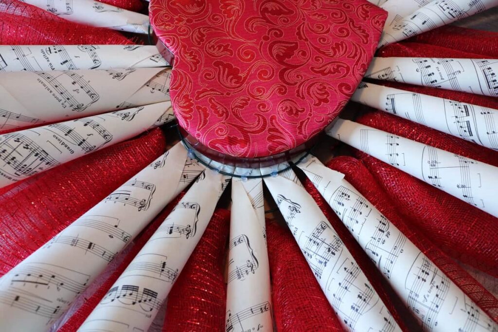 LOVE Sheet Music Wreath https://www.b4andafters.com/love-sheet-music-wreath heart shaped fabric box