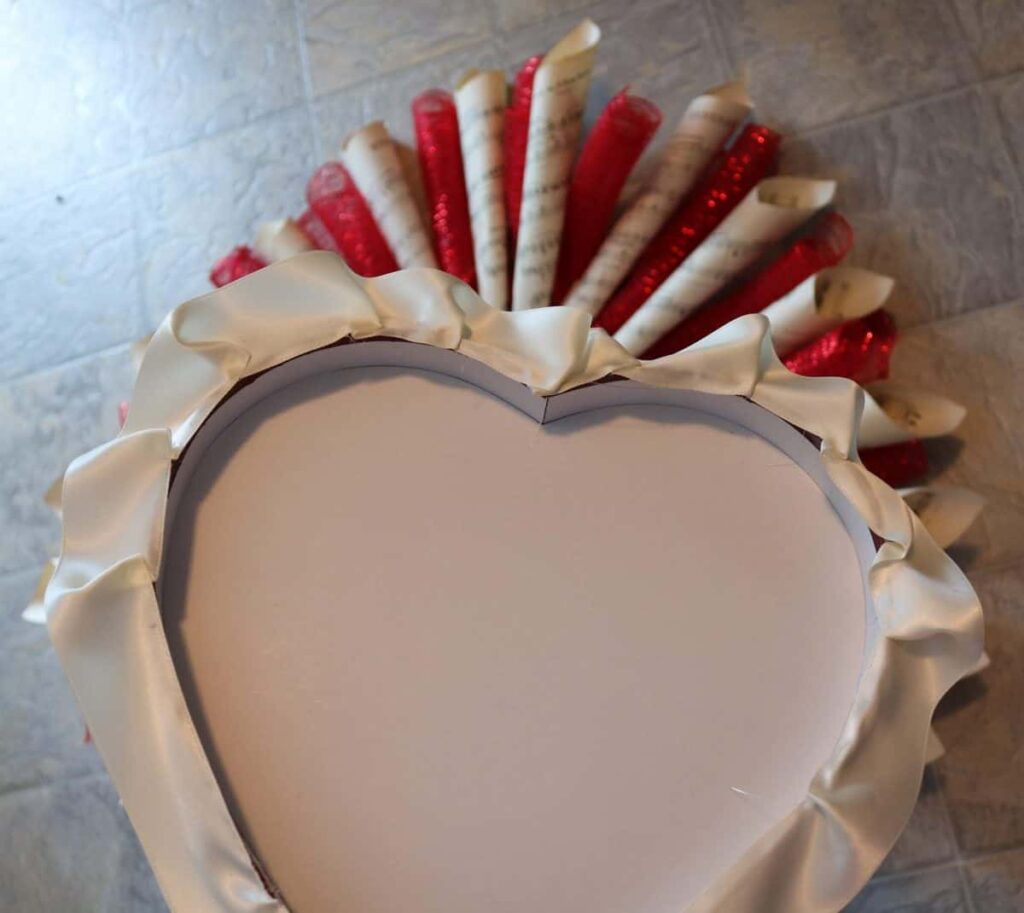 LOVE Sheet Music Wreath https://www.b4andafters.com/love-sheet-music-wreath ribbon on heart wreath