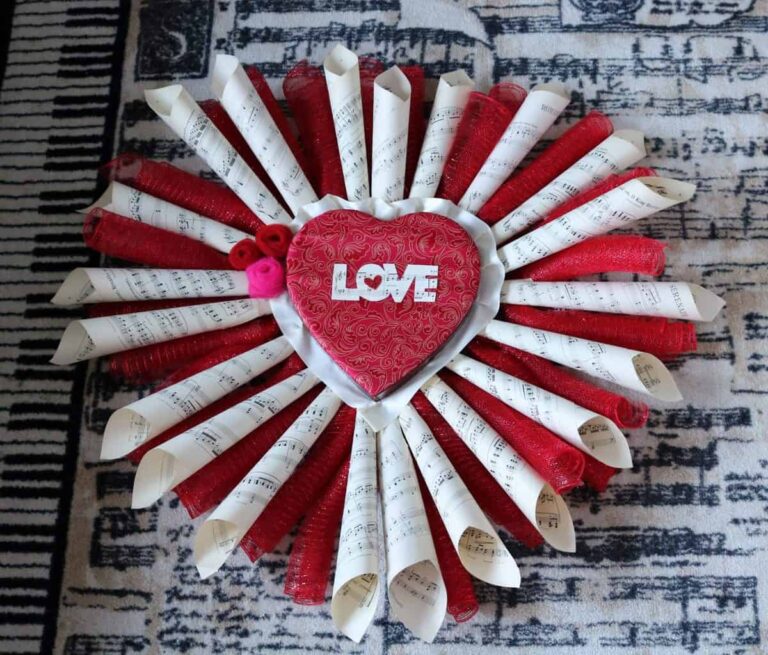 LOVE Sheet Music Wreath