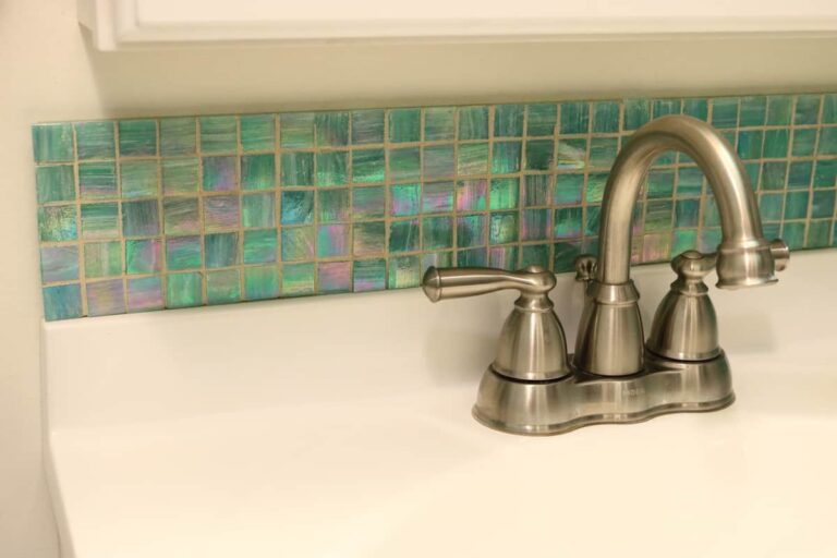 Removable Tile Backsplash for Bathroom Vanity