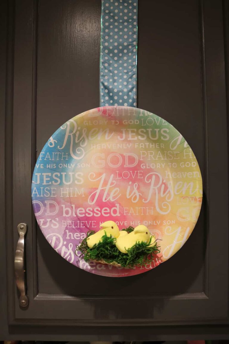 Easy Easter Kitchen Cabinet Decor
