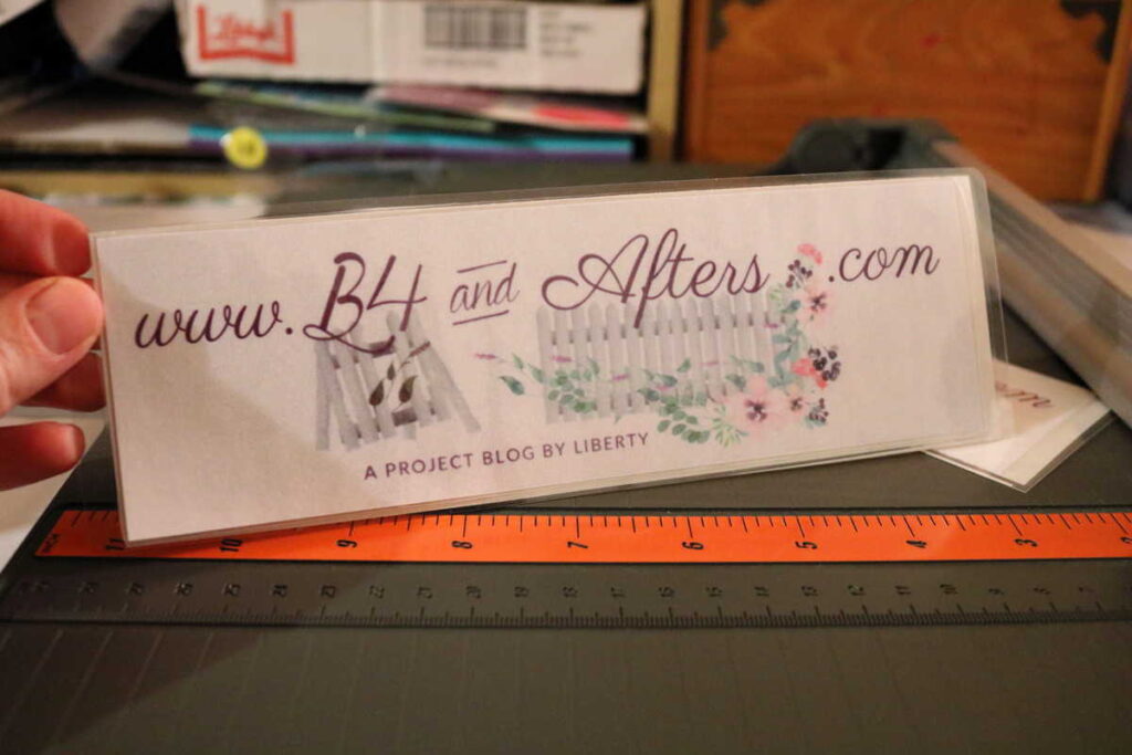 an individual laminated sticker
