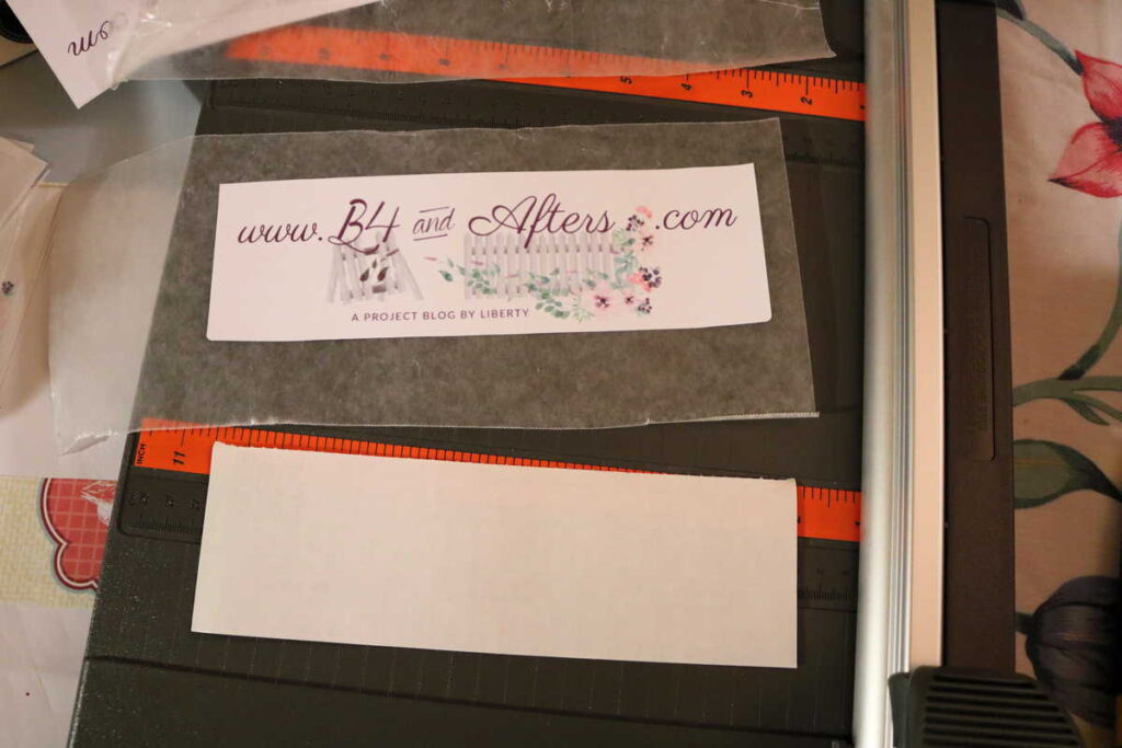 sticker on wax paper
