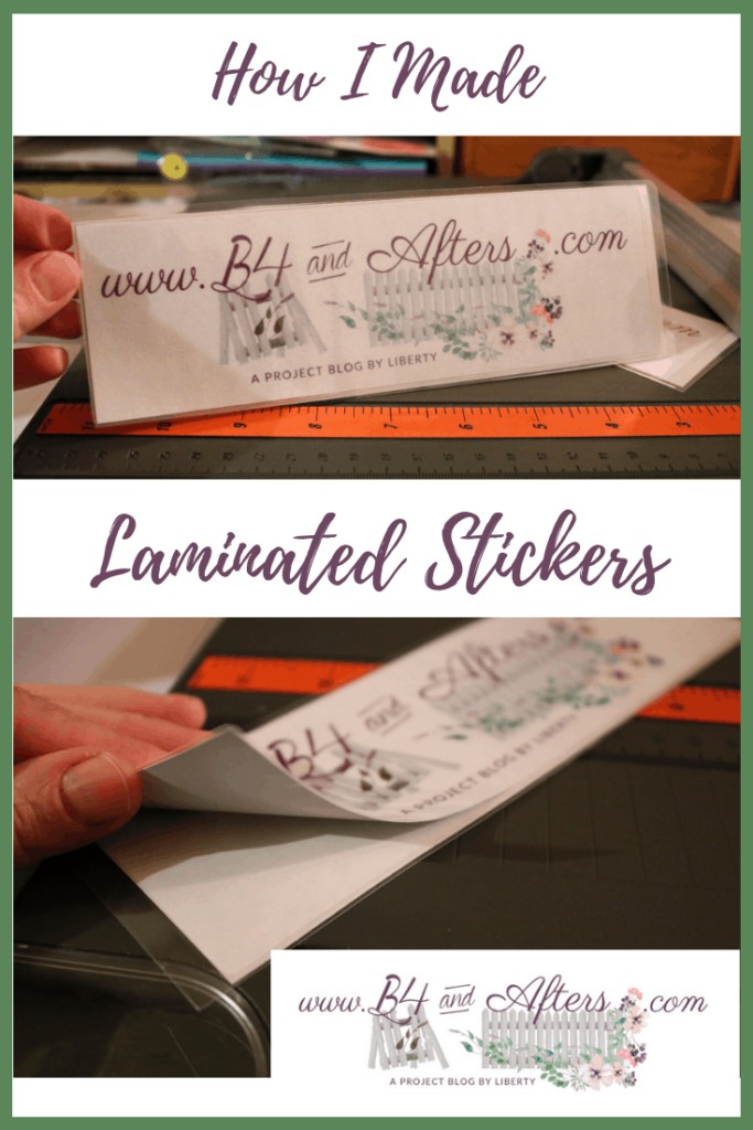 Pinterest graphic for laminated stickers 