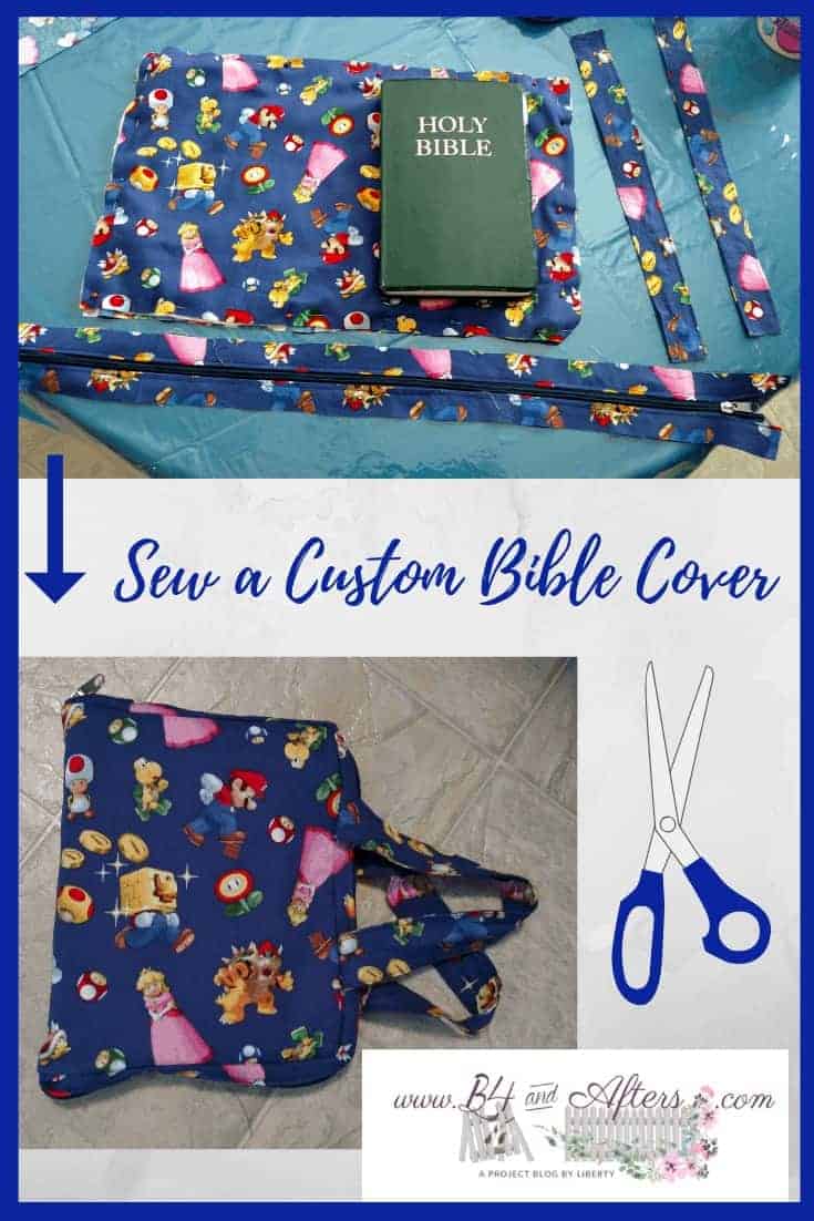 Bible cover with handles and a zipper