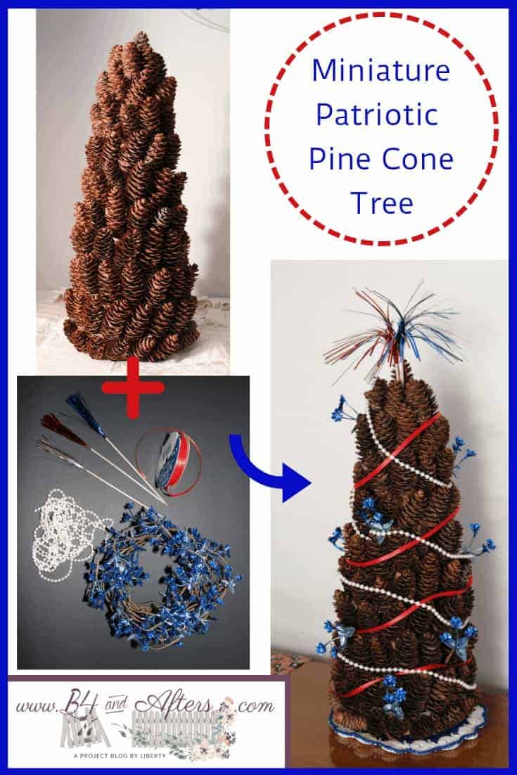 Patriotic Pine Cone Tree