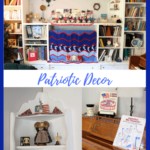 a collage of patriotic themed living room decor