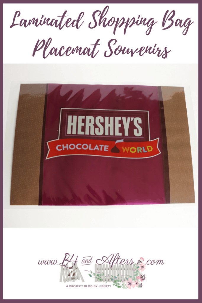 laminated shopping bag that says Hershey's Chocolate World
