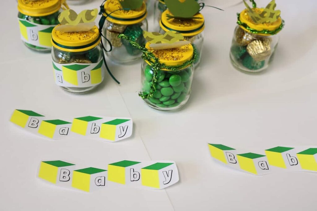 labels and jars https://www.b4andafters.com/Baby-Shower-Favors