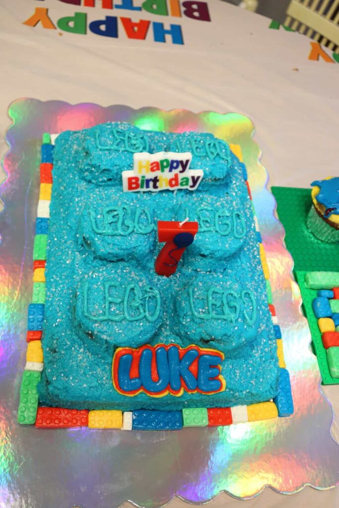 Giant Lego Birthday cake