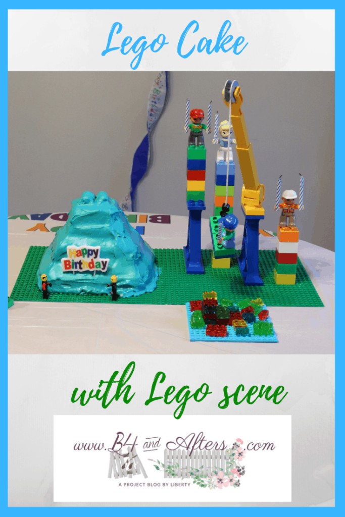 Lego Cake with Lego Scene graphic